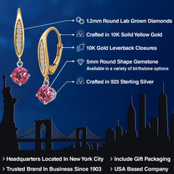 Earrings in 925 Sterling Silver and 10K Yellow Gold