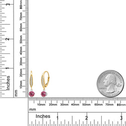 Earrings in 925 Sterling Silver and 10K Yellow Gold