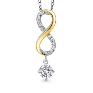 Pendant in 925 Sterling Silver and 10K Yellow Gold