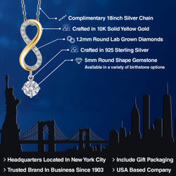 Pendant in 925 Sterling Silver and 10K Yellow Gold