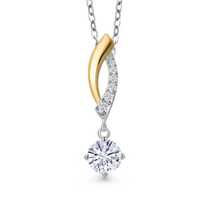 Pendant in 925 Sterling Silver and 10K Yellow Gold