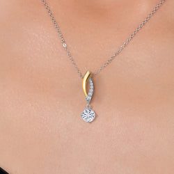 Pendant in 925 Sterling Silver and 10K Yellow Gold