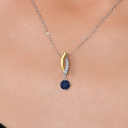 Pendant in 925 Sterling Silver and 10K Yellow Gold