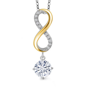 Pendant in 925 Sterling Silver and 10K Yellow Gold