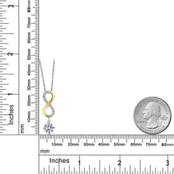 Pendant in 925 Sterling Silver and 10K Yellow Gold