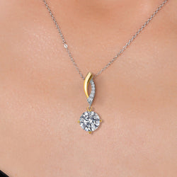 Pendant in 925 Sterling Silver and 10K Yellow Gold