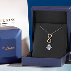 Pendant in 925 Sterling Silver and 10K White Gold