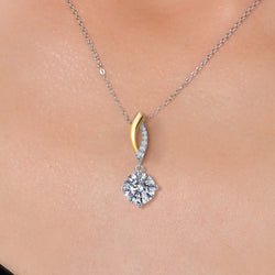 Pendant in 925 Sterling Silver and 10K White Gold