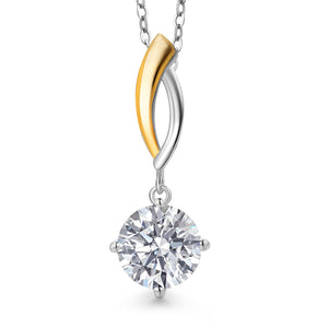 Pendant in 925 Sterling Silver and 10K White Gold