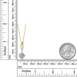 Pendant in 10K Two Tone Gold