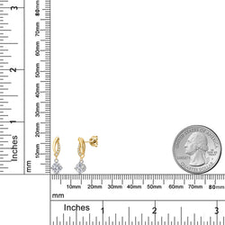 Earrings in 14K Two Tone Gold
