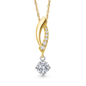 Pendant in 14K Two Tone Gold