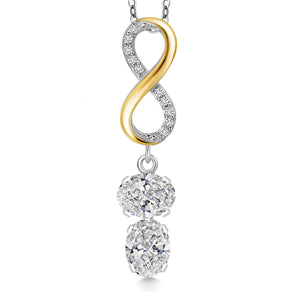 Pendant in 925 Sterling Silver and 10K Yellow Gold