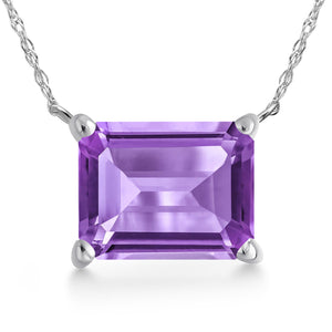 Amethyst - February_Pendant in 14K White Gold