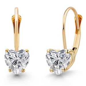 White Lab Grown Diamond - April_Earrings in 14K Yellow Gold
