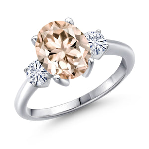Morganite - October_5_Ring in 925 Sterling Silver
