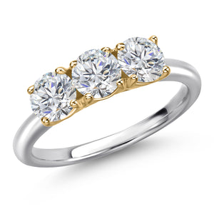 Ring in 10K Two Tone Gold