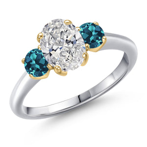 Ring in 10K Two Tone Gold