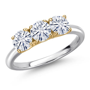 Ring in 925 Sterling Silver and 10K Yellow Gold