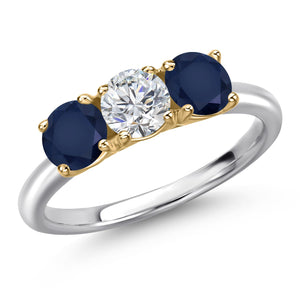 Ring in 925 Sterling Silver and 10K Yellow Gold