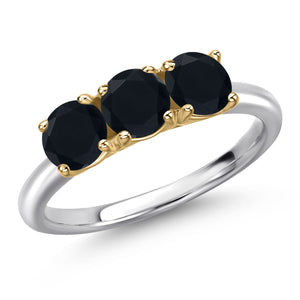 Ring in 925 Sterling Silver and 10K Yellow Gold