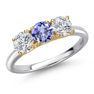 Ring in 925 Sterling Silver and 10K Yellow Gold