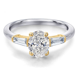 Ring in 925 Sterling Silver and 10K Yellow Gold