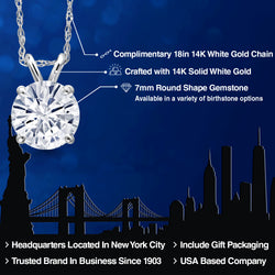 Pendant in 14K White Gold