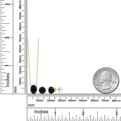 Pendant Earrings Set in 14K Yellow Gold