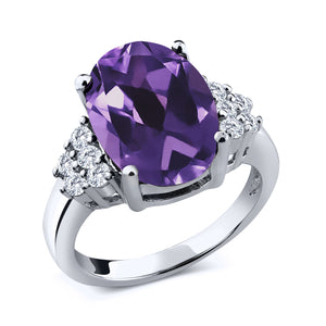 Amethyst - February_5_Ring in 925 Sterling Silver