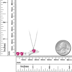 Pendant Earrings Set in 925 Sterling Silver