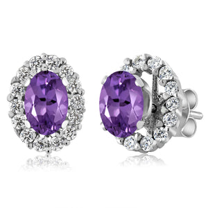 Amethyst - February_Earrings in 925 Sterling Silver
