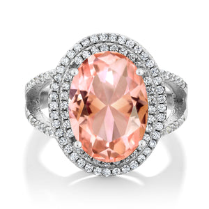 Nano Morganite_5_Ring in 925 Sterling Silver