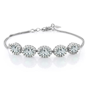 Aquamarine - March_Bracelet in 925 Sterling Silver