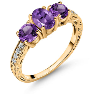 Ring in 925 Yellow Gold Plated Silver