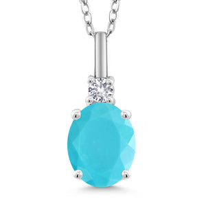 White_Pendant in 925 Sterling Silver