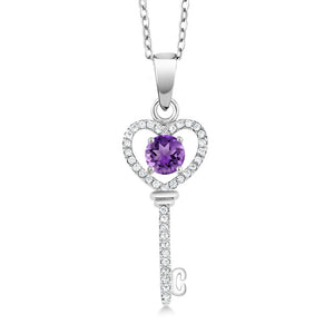 Amethyst - February_Pendant in 925 Sterling Silver