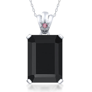 Onyx - December_Pendant in 925 Sterling Silver