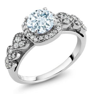 Aquamarine - March_5_Ring in 925 Sterling Silver