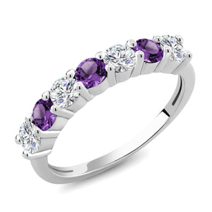 White Lab Grown Diamond - April_5_Ring in 925 Sterling Silver
