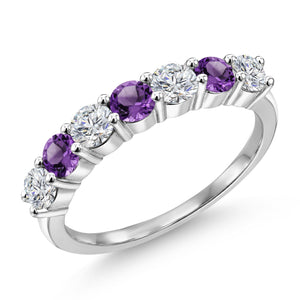 White Lab Grown Diamond - April_5_Ring in 925 Sterling Silver