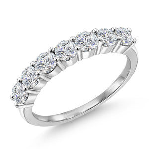 White Lab Grown Diamond - April_5_Ring in 925 Sterling Silver