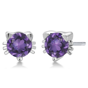 Amethyst - February_925 Sterling Silver_Earrings in 925 Sterling Silver