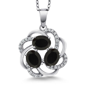 Onyx - December_Pendant in 925 Sterling Silver