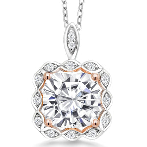 Moissanite - April_Pendant in 925 Sterling Silver