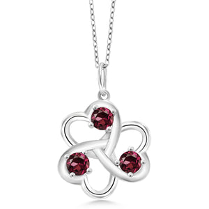 Rhodolite Garnet_Pendant in 925 Sterling Silver