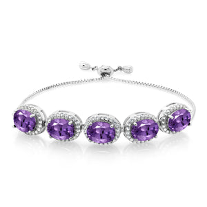 Amethyst - February_Bracelet in 925 Sterling Silver