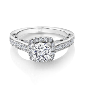 White Moissanite - April_9_Ring in 925 Sterling Silver