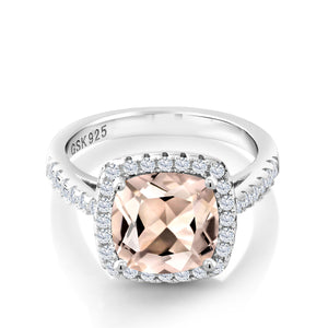 Morganite - October_5_Ring in 925 Sterling Silver