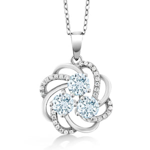 Aquamarine - March_Pendant in 925 Sterling Silver